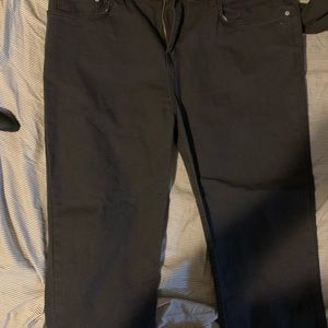American Giant Mens regular fit canvas pants size 38x32 in black.